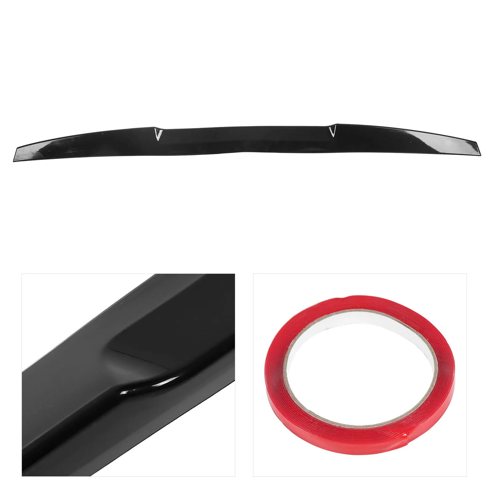 Alerón trasero de goma universal negro – deflector de maletero deportivo - imagen 3