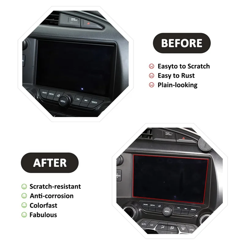 Protector de pantalla templado para navegación central Corvette C7