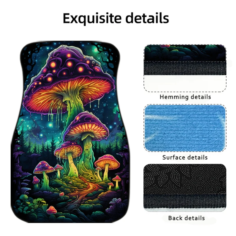 Alfombrillas antisuciedad con estampado de setas – universal SUV pickup - imagen 3