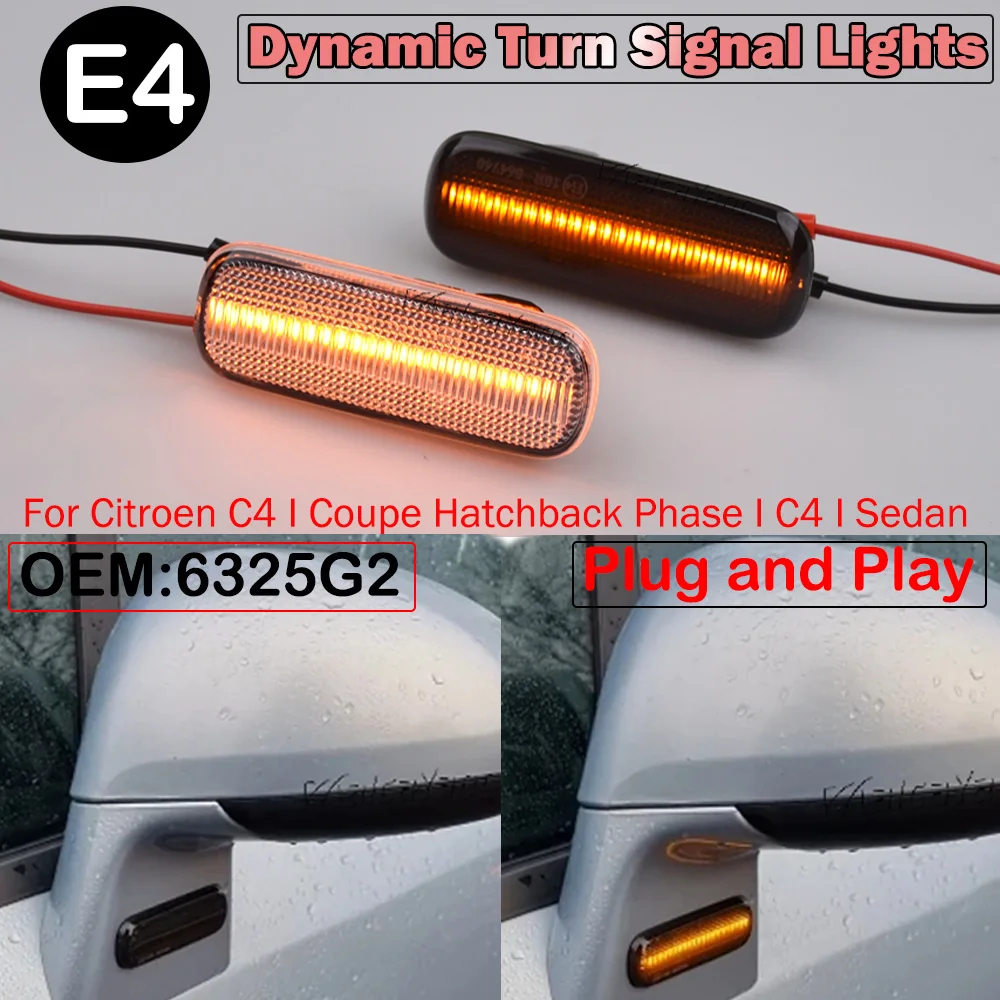 Intermitente LED dinámico para espejo Citroën C4 I 6325G2