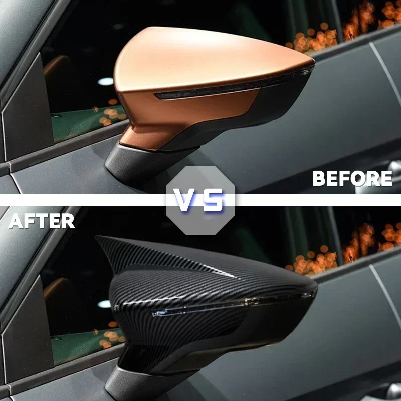 Carcasas retrovisor fibra de carbono negro – Seat León, Ibiza y Arona - imagen 2