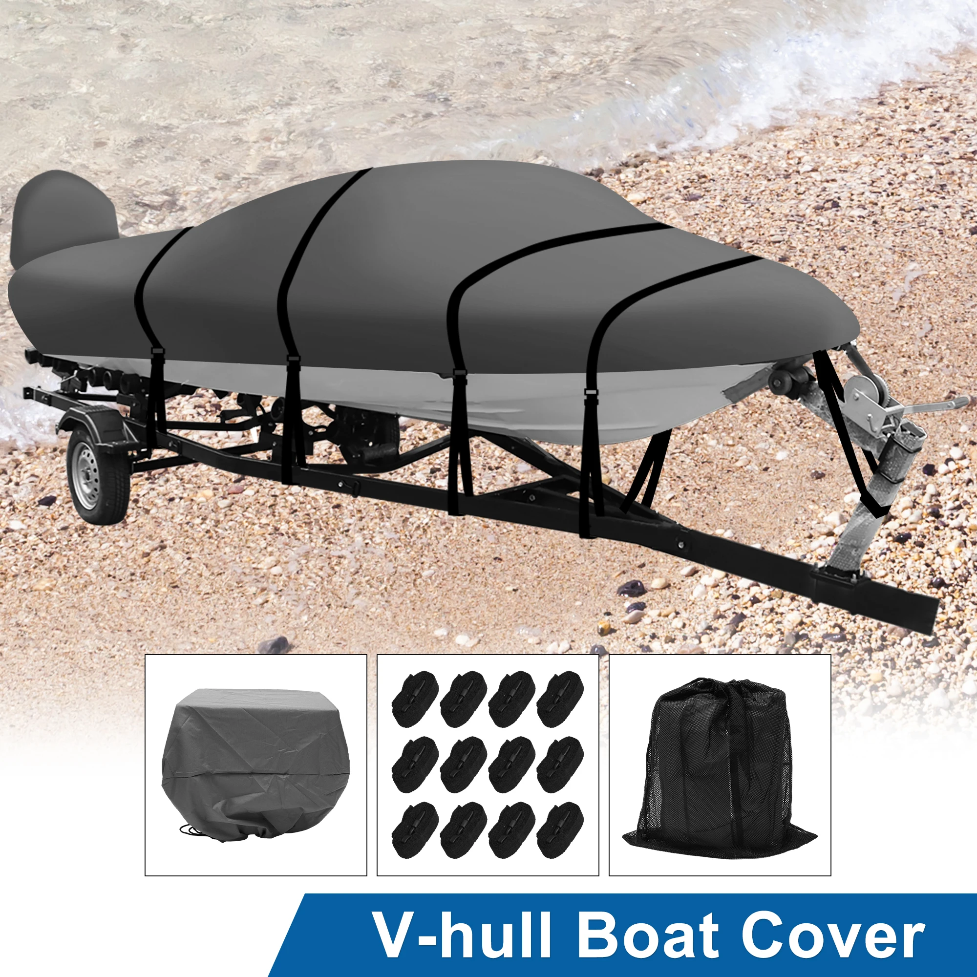 Cubierta de barco X Autohaux 600D para Bayliner Tri-Hull – 102"