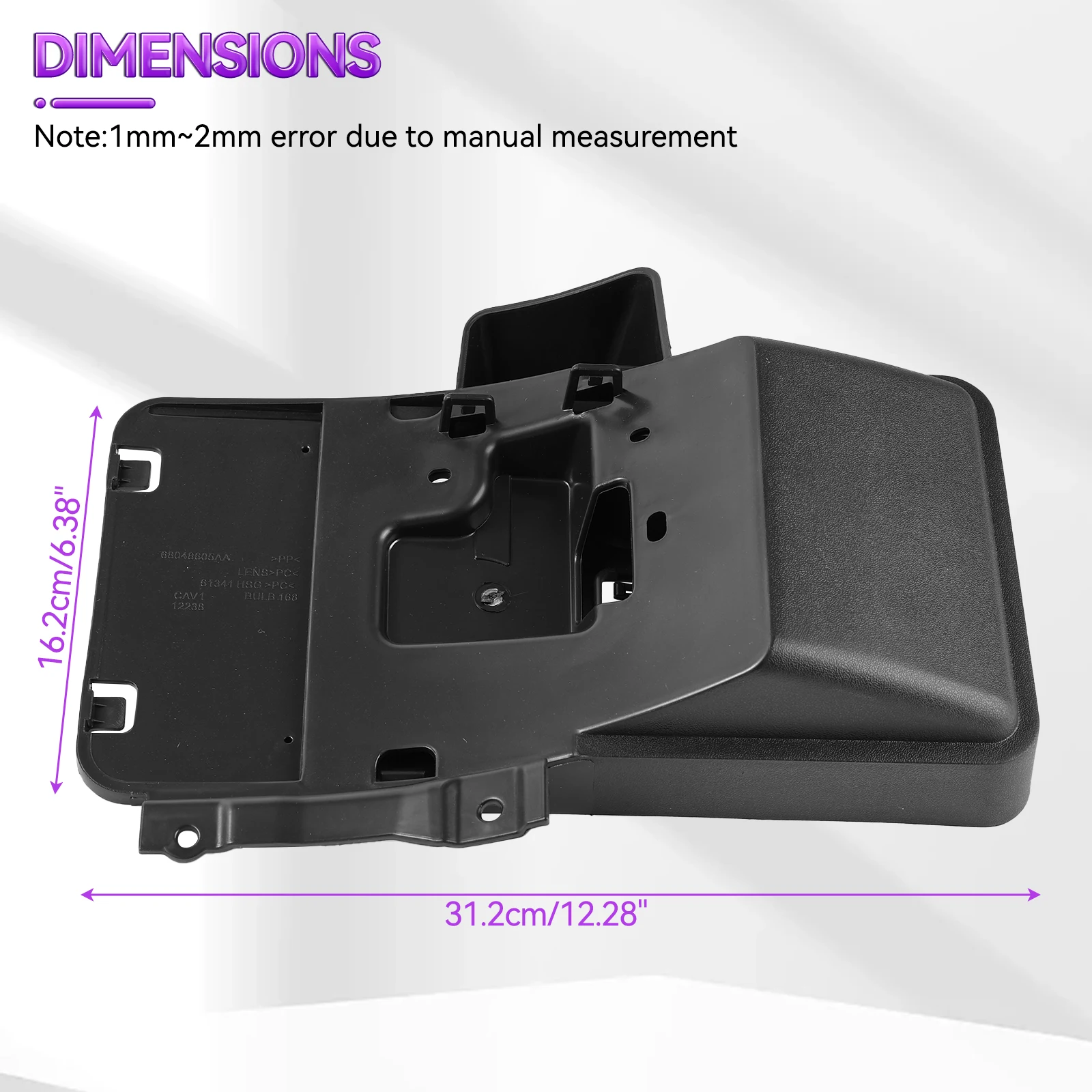 68064720AA Soporte matrícula trasera Jeep Wrangler JK/JKU 2006-2017 - imagen 2