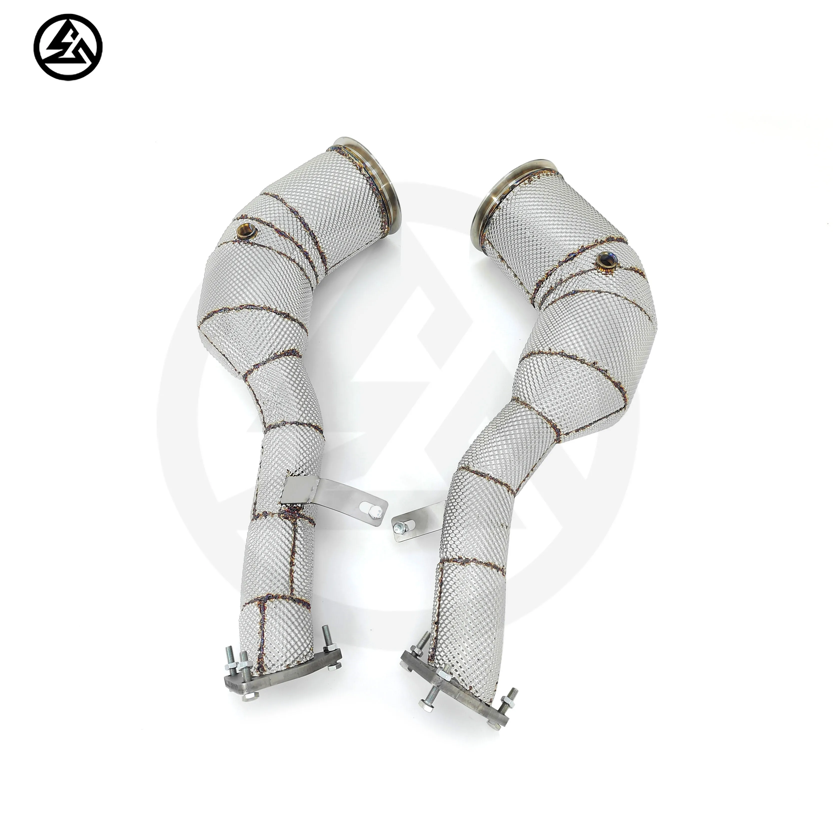 Tubo de bajada deportivo de alto rendimiento para Porsche Macan GTS 2.9T 2020-sin sistema de escape de bajante OPF con protector térmico - imagen 5