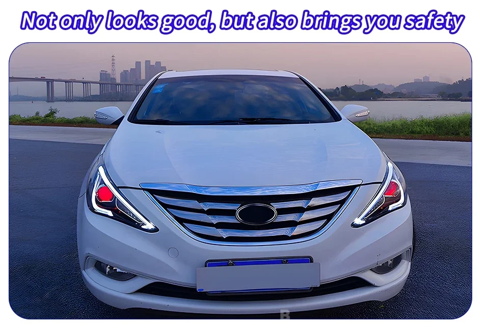 Faros delanteros estilo ojos de demonio para Hyundai Sonata 2011-2015