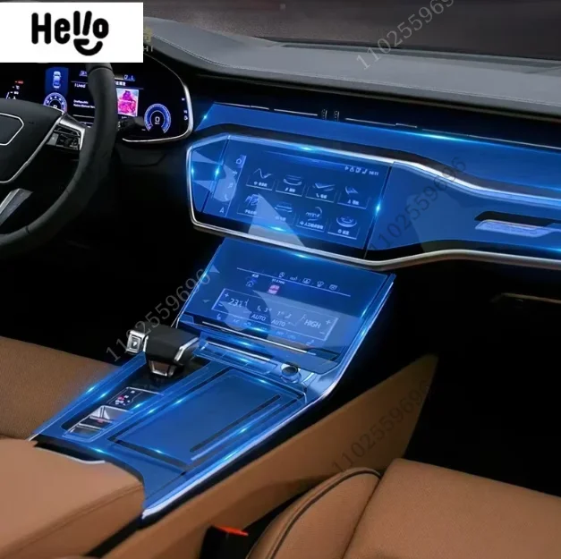 Película protectora TPU antiarañazos consola central Audi A6 A7 C8