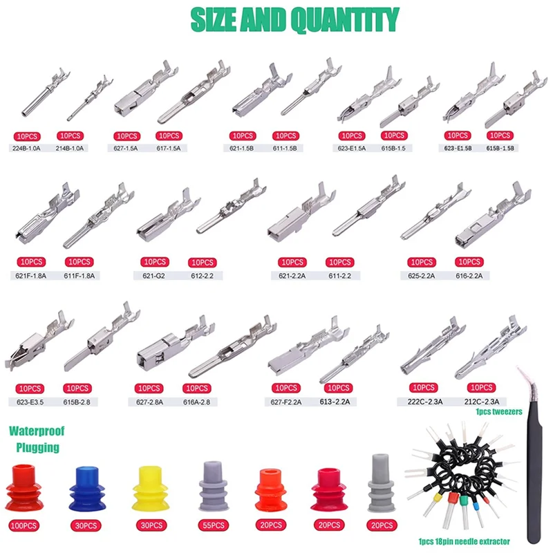 Kit completo de conectores automotrices