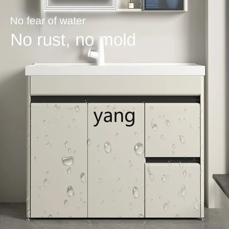 Banco de lavado en acero inoxidable con lavabo cerámico para taller - imagen 3