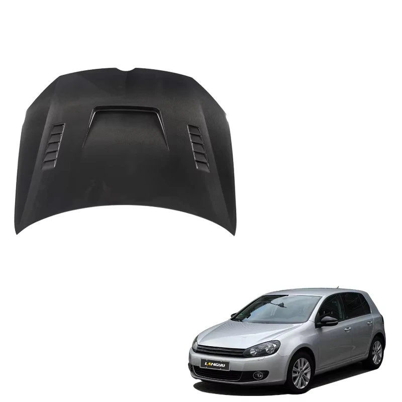 Langyu Capó fibra de carbono para VW Golf 6 2009-2013