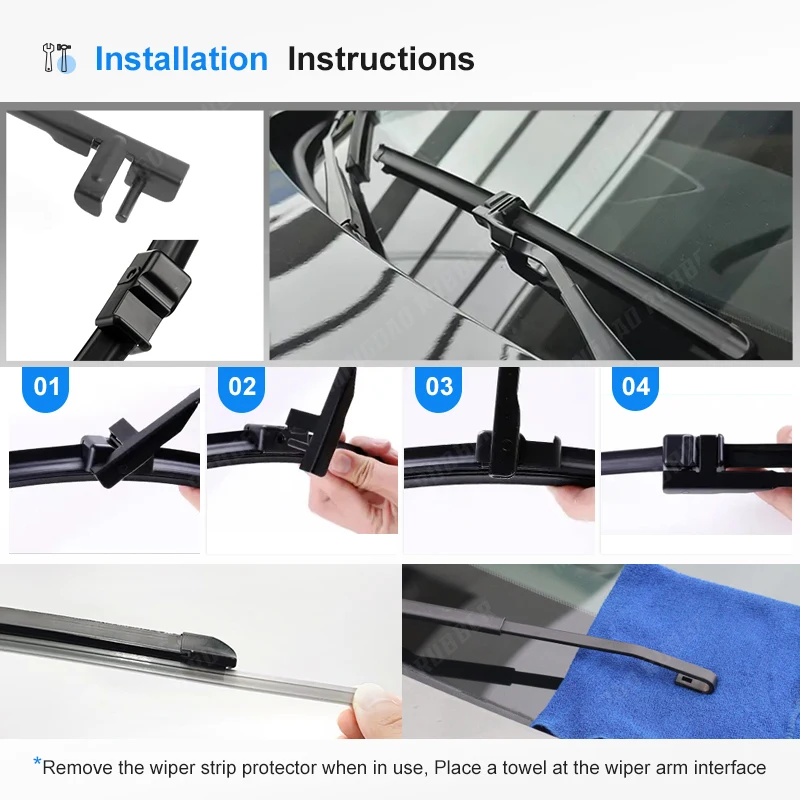 Para Opel Astra H 5 puertas 2004-2009 2005 2006 2007 2008 limpiaparabrisas delantero y trasero limpiaparabrisas ventana 22 "+ 18" + 12" - imagen 3