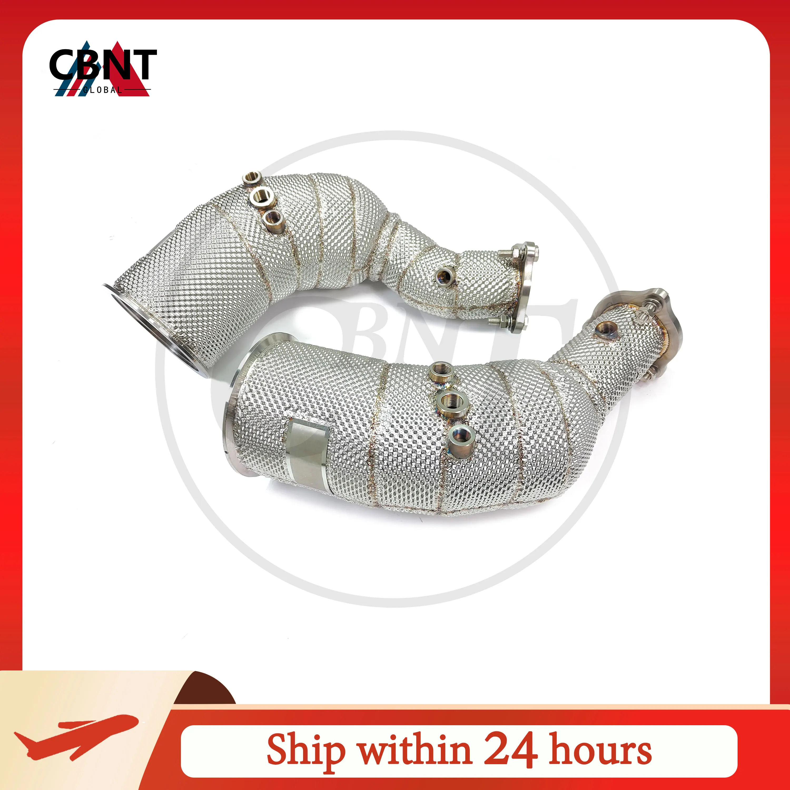 Downpipe CBNT con escudo térmico para Audi RS4/RS5 B9 2.9 T