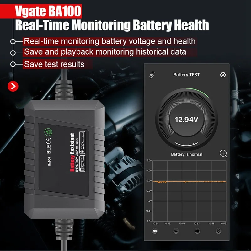 AEF3-BA100 Probador de batería Bluetooth diagnóstico Android iOS - imagen 3