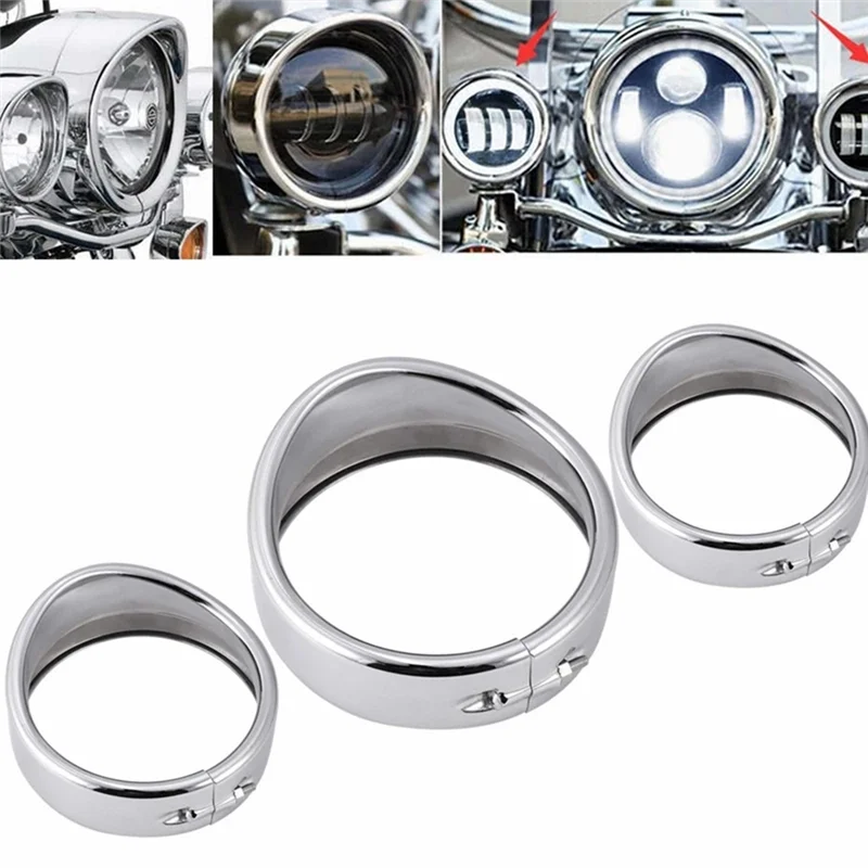 Harley-Davidson Soporte de faro Road King anillo de 7 y LED 4,5 pulg. - imagen 5