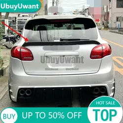 Alerón de techo de labio de maletero de ala trasera de fibra de carbono Real para Porsche Cayenne 958 2011 2012 2013 2014 año