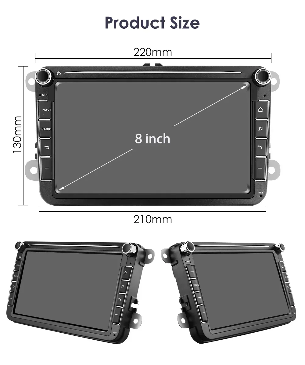 Radio Android 12 8 pulgadas con GPS para VW, Seat y Skoda - imagen 5