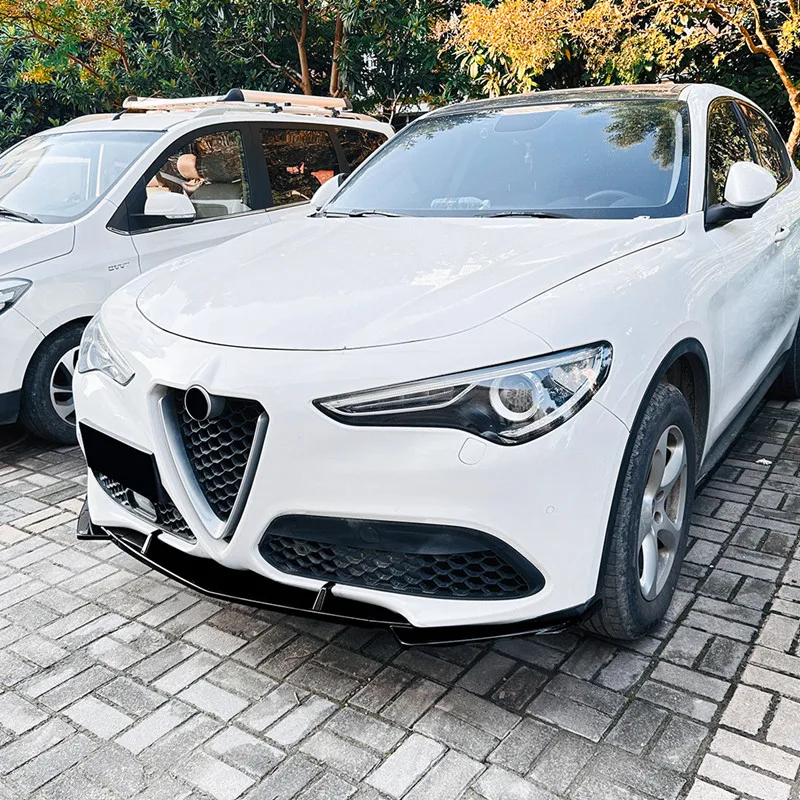 Splitter delantero fibra carbono negro brillo Alfa Stelvio 2017+ - imagen 5