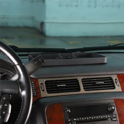 Consola central universal para coche con bandeja y soporte para móvil