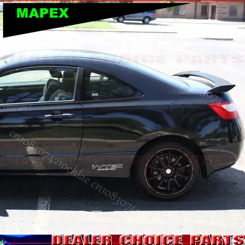 Alerón dos patas negro brillo para Honda Civic Si Coupe 2006-2011 - imagen 2