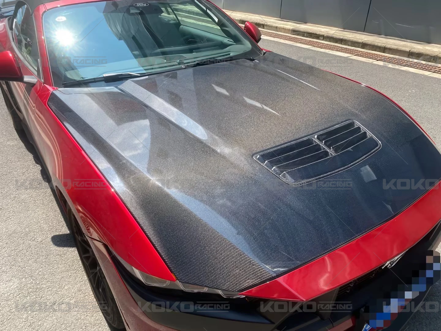 Capó ventilado de fibra de carbono – Ford Mustang S650 GT Dark Horse