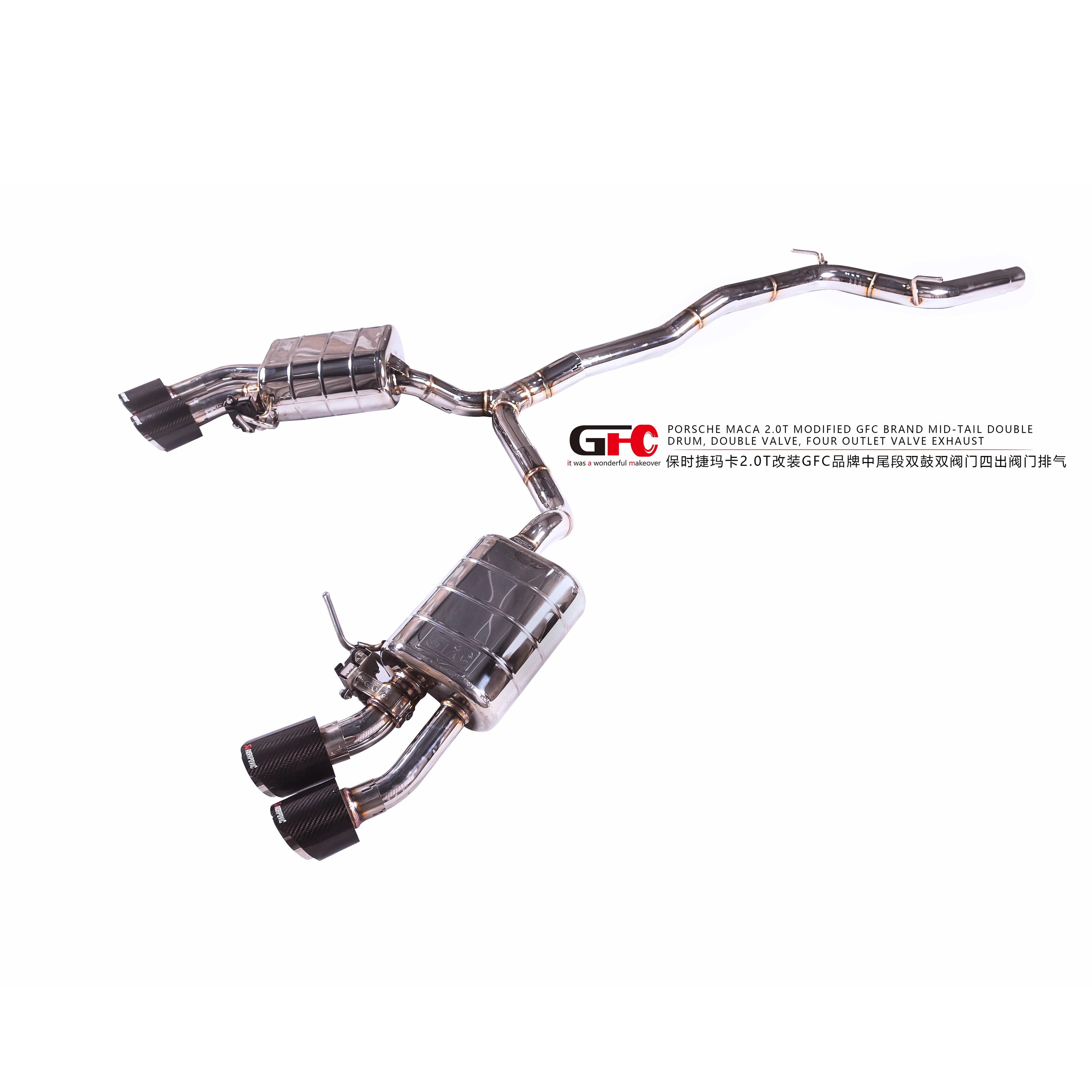GFC Silenciador de escape trasero Porsche Macan 2.0T inox - imagen 3