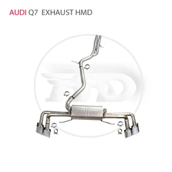 HMD Catback de acero inoxidable para Audi Q7 con válvula y resonador