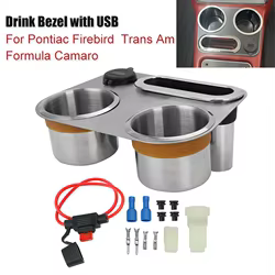 Consola central portabebidas USB y voltímetro – Camaro/Firebird