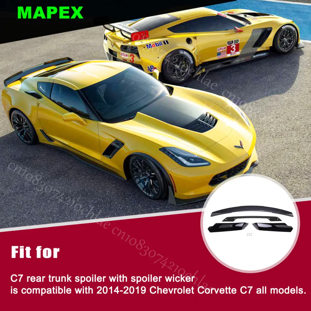 Alerón tapa maletero Z06 fibra carbono para Corvette C7 2014-2019 - imagen 5