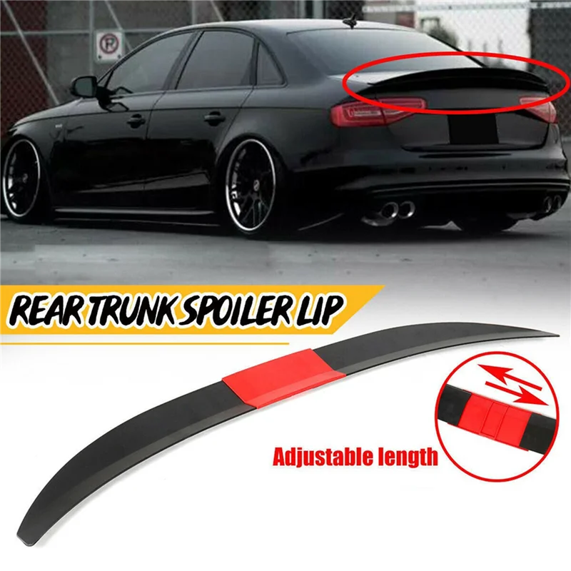 4X Alerón trasero universal Negro/Rojo Tuning - imagen 5