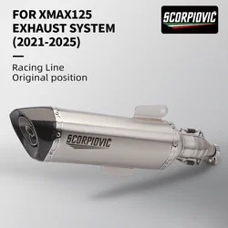 Escape Slip-On Yamaha XMAX 125 silencioso titanio carbono 2021-2022