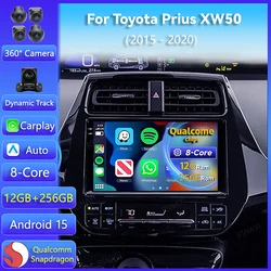 Radio Android 15 con CarPlay inalámbrico para Toyota Prius XW50
