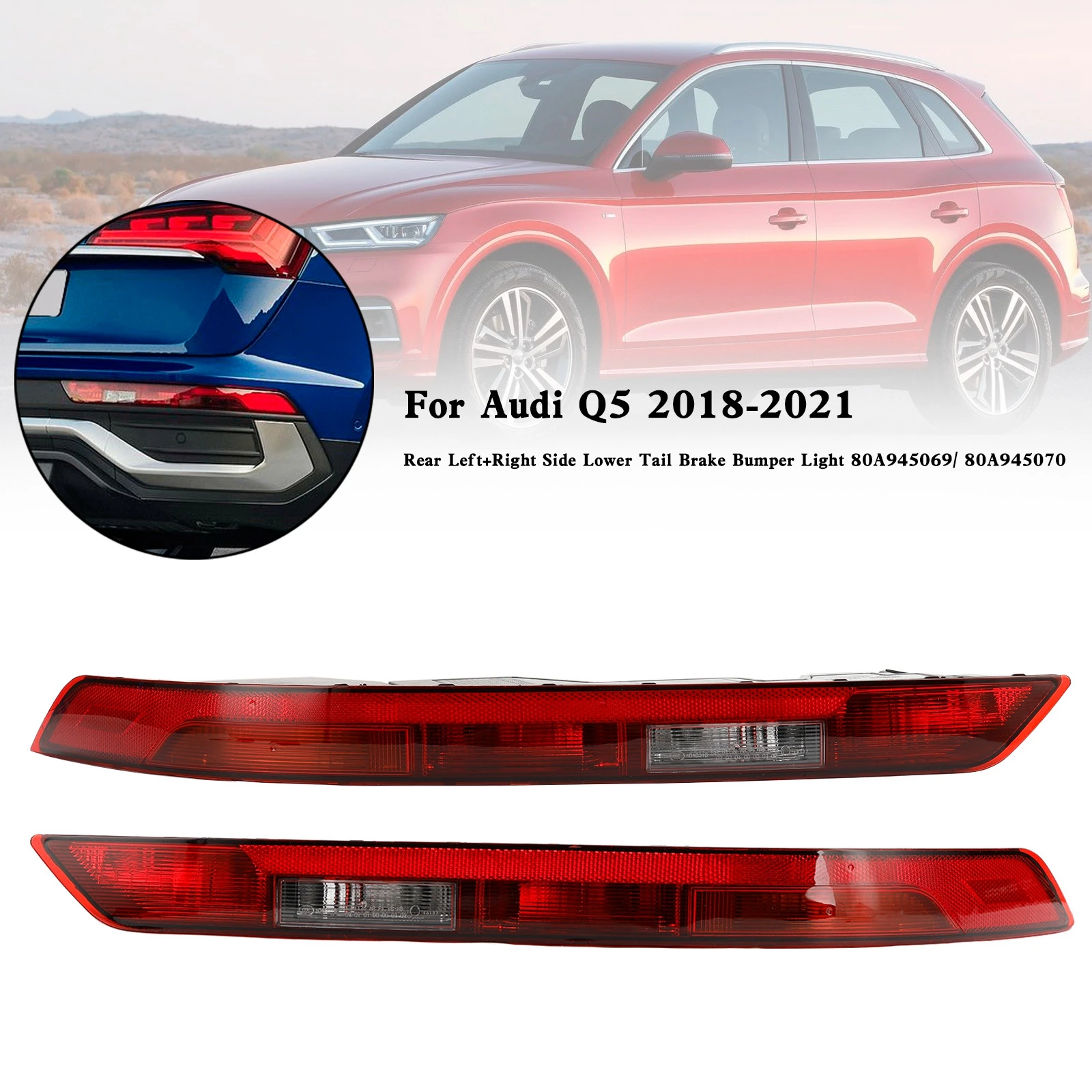 Luz de freno trasera izquierda y derecha para Audi Q5