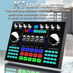 K1 tarjeta de sonido profesional mezclador audio DJ efectos karaoke