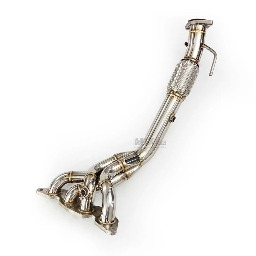 Colector de escape de acero inoxidable ALOSI de alta calidad para sistema de escape de rendimiento FORD Focus MK2 1,8 2,0 2005-2009