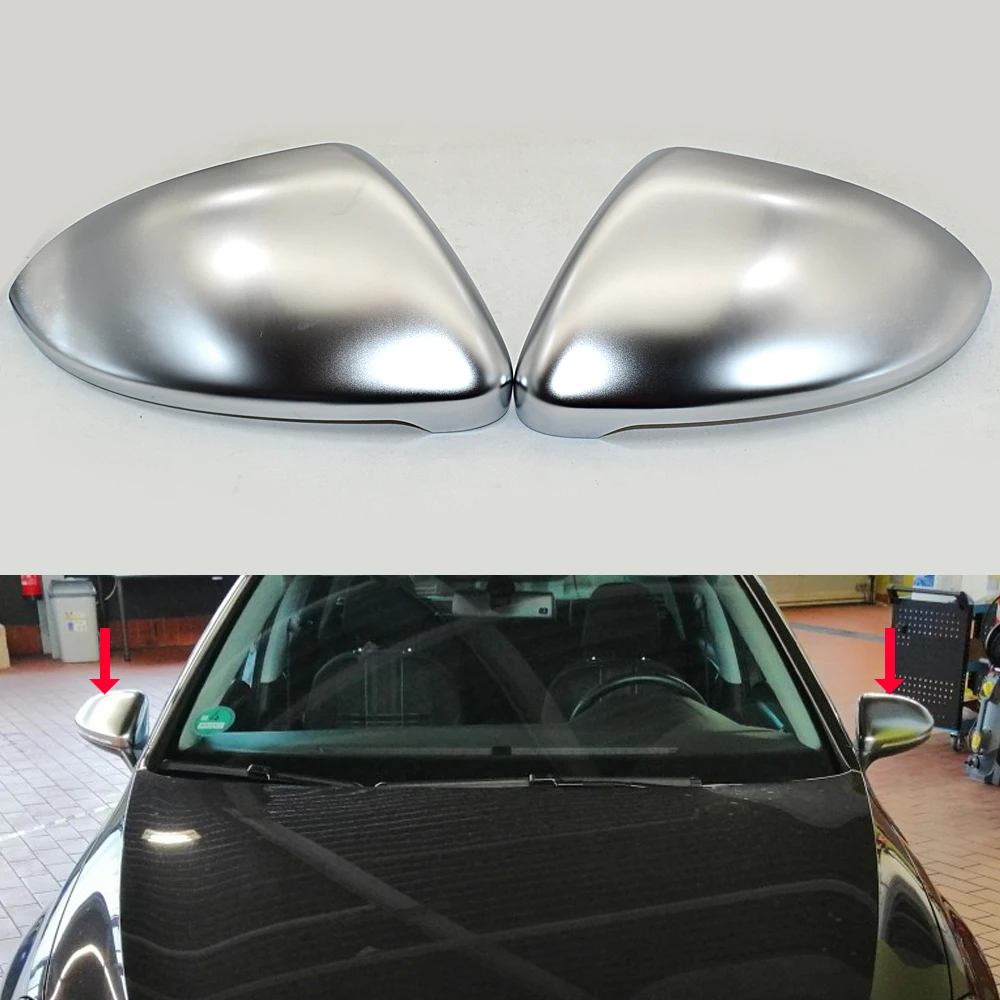 Carcasas de retrovisor cromadas mate para VW Golf VII GTI y R - imagen 2