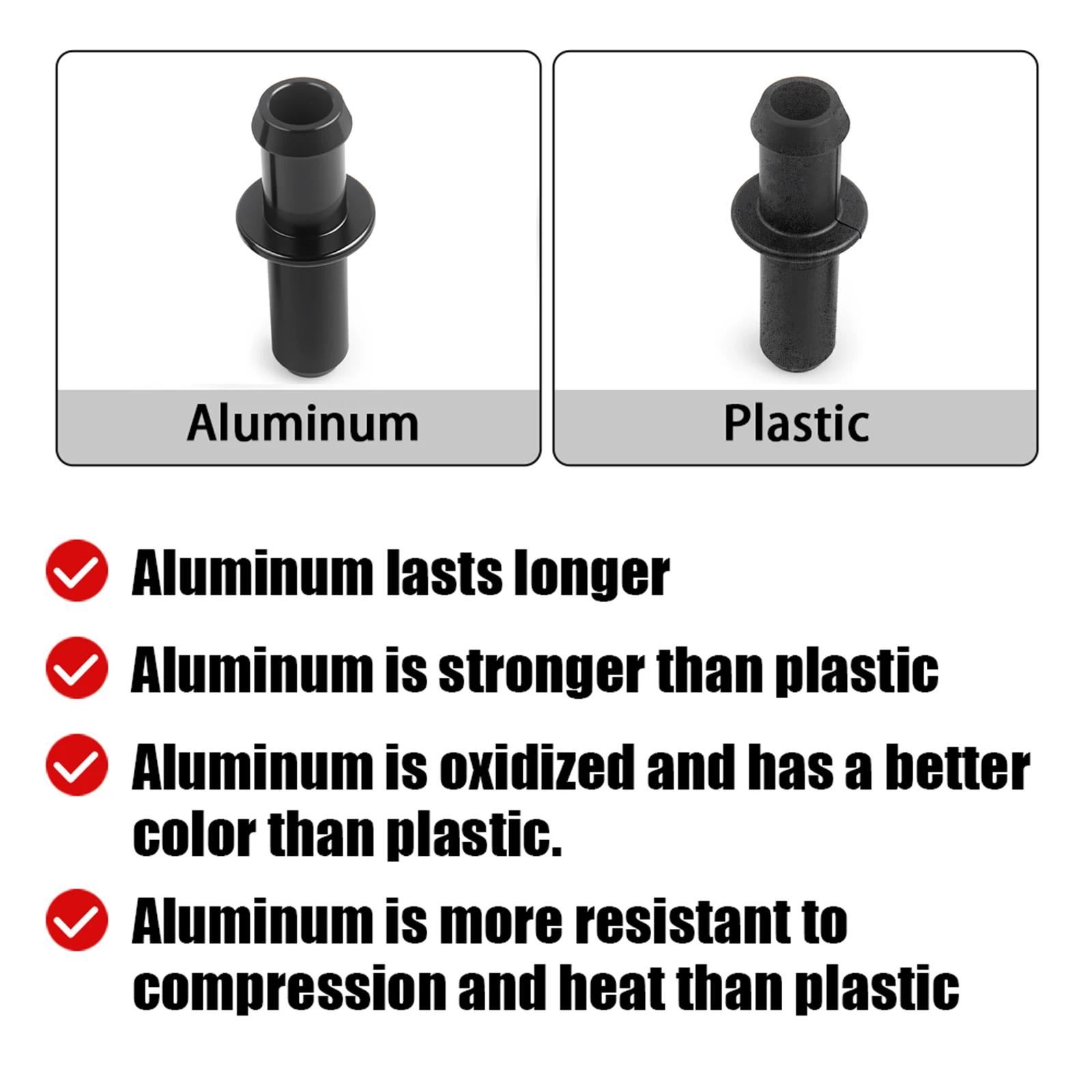 Potenciador de freno aluminio 2 piezas conector de vacío mejorado - imagen 4