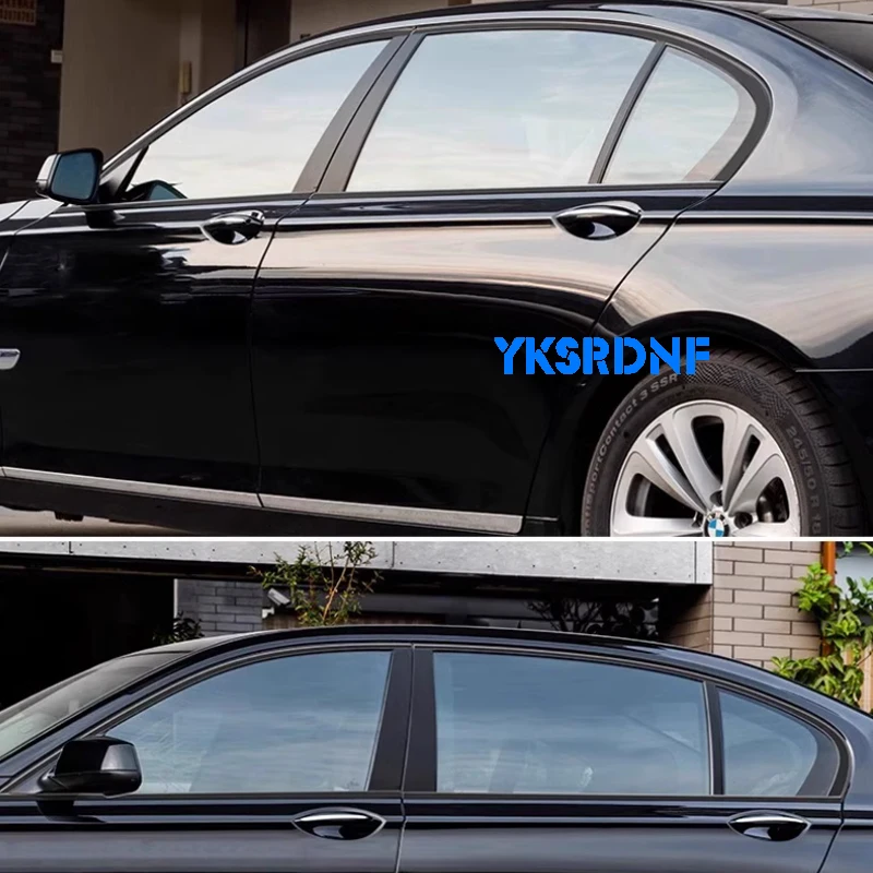 Estilo de coche, moldura de ventana de acero negro, tiras de marco, cubierta embellecedora para BMW Serie 7 F02 G12 2009 a 2023 - imagen 2
