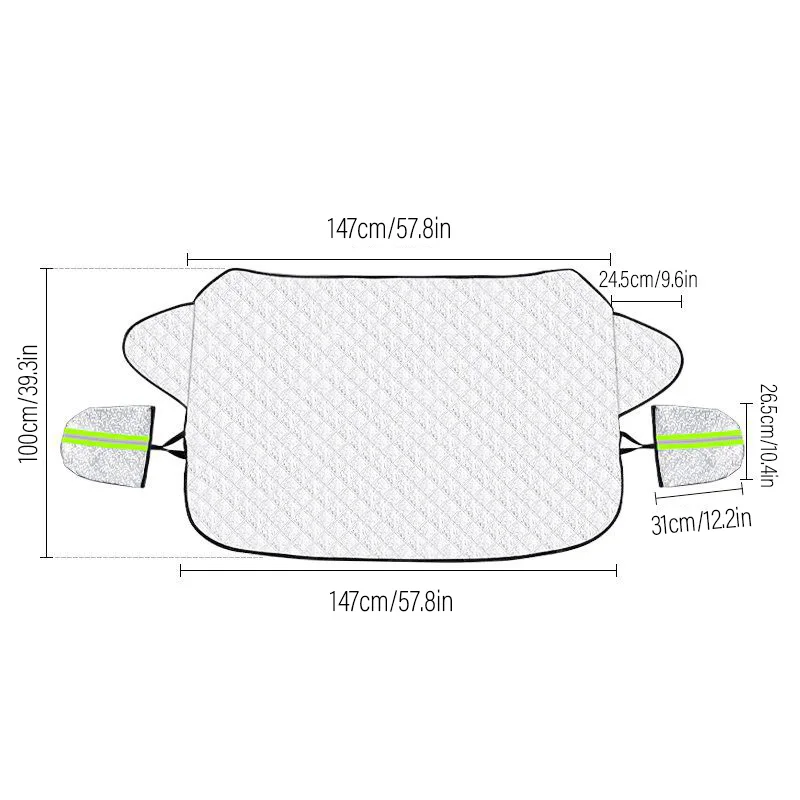 Cubierta para parabrisas universal: hielo nieve y UV protector espejos - imagen 5