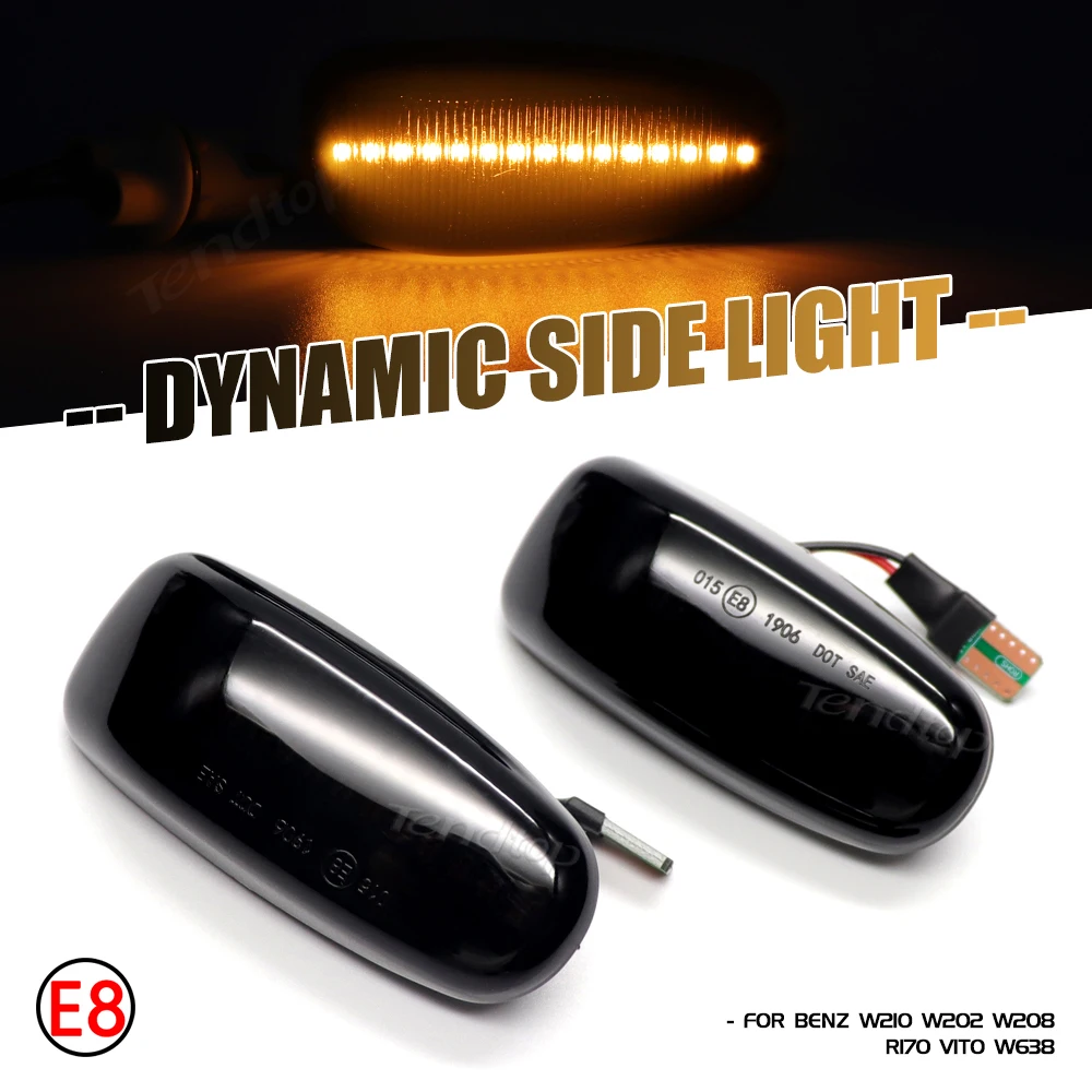 Intermitente lateral LED dinámico para Mercedes-Benz W210, W202 y W208