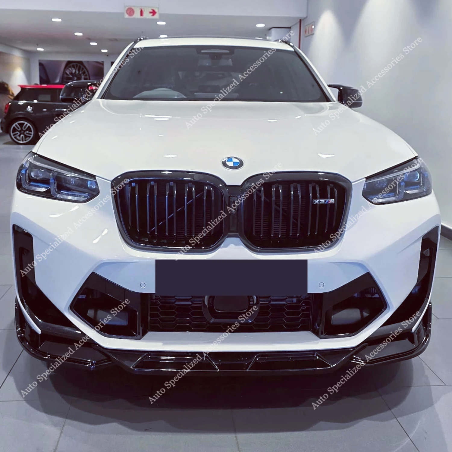 Difusor delantero BMW X3M/X4M F97/F98 2021-2024 ABS negro brillante - imagen 2