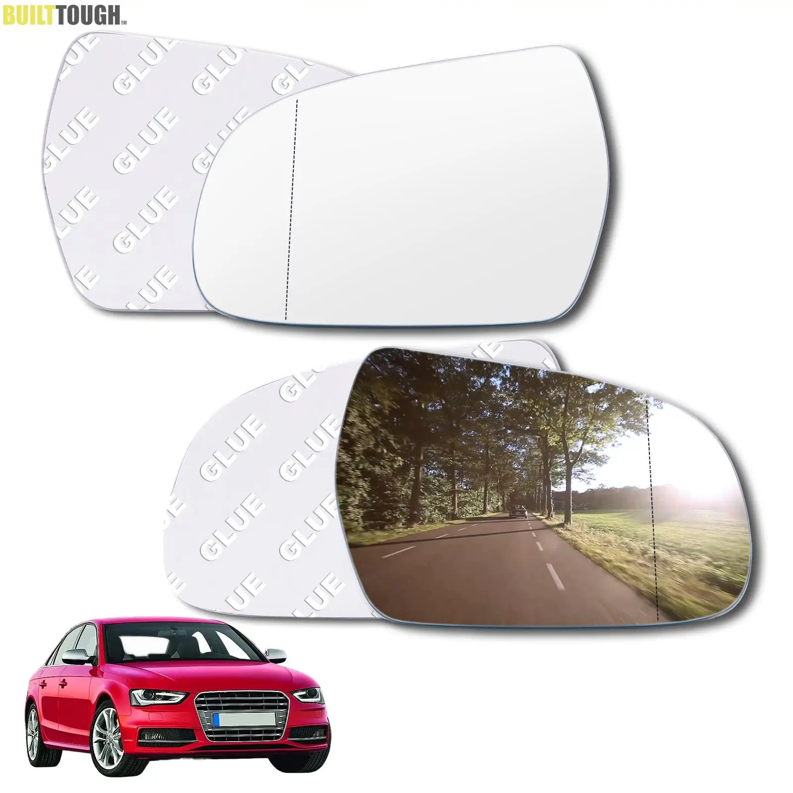 Cristal retrovisor convexo Audi A3 8P A4 B8 A5 S5 sin calefacción