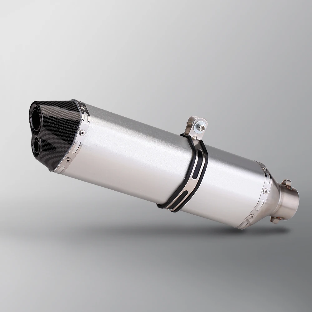 Silenciador universal para moto de 51 mm con doble salida - imagen 2