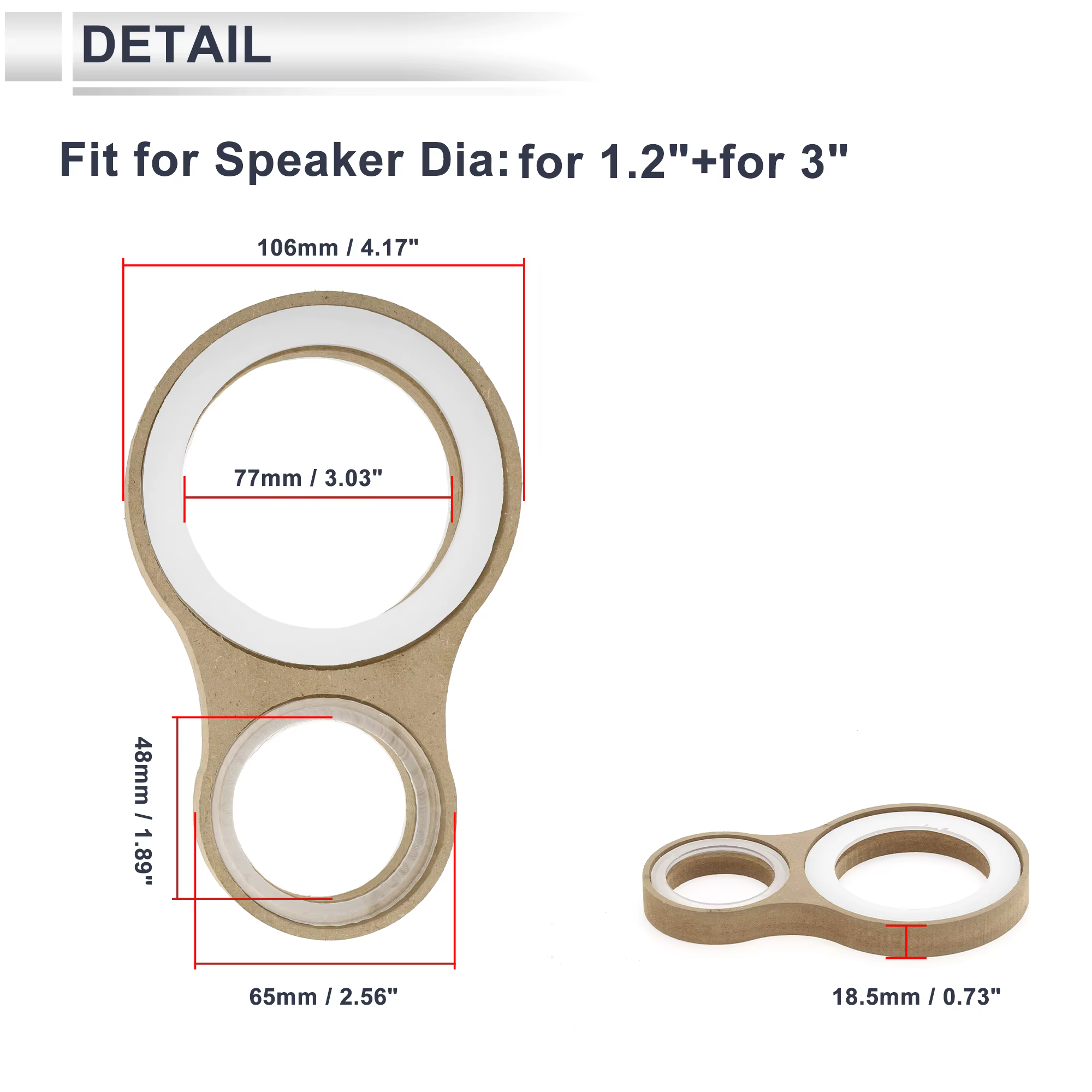 X Autohaux Anillos espaciadores para altavoces de coche con luz - imagen 5