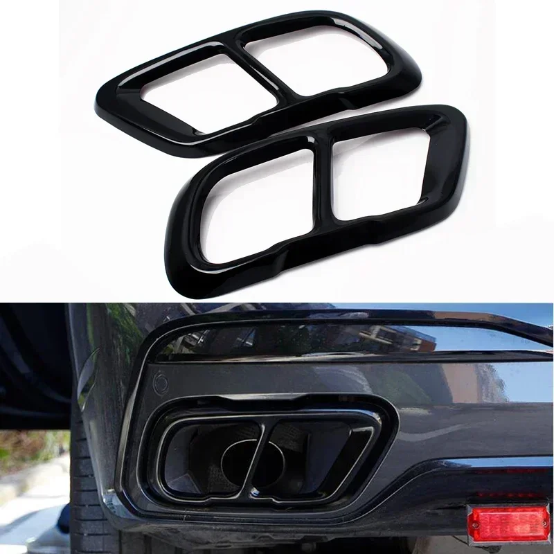 Embellecedor escape aluminio negro BMW X5 X6 X7 2019-2021