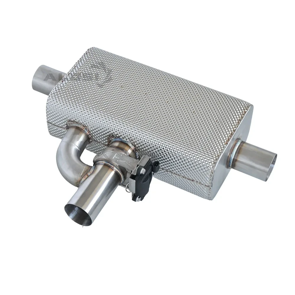 Silenciador universal de escape Catback, instalación de automóviles de carreras de alto rendimiento, cubierta de aislamiento térmico de diámetro de válvula personalizada - imagen 4