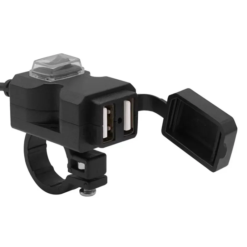 Cargador USB dual 12V impermeable para manillar moto - imagen 2