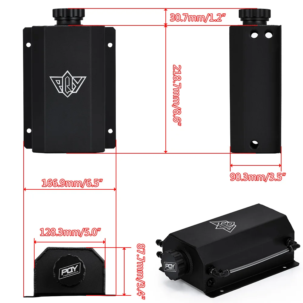 PQY TK55BK Depósito expansión aluminio 2 litros universal - imagen 4