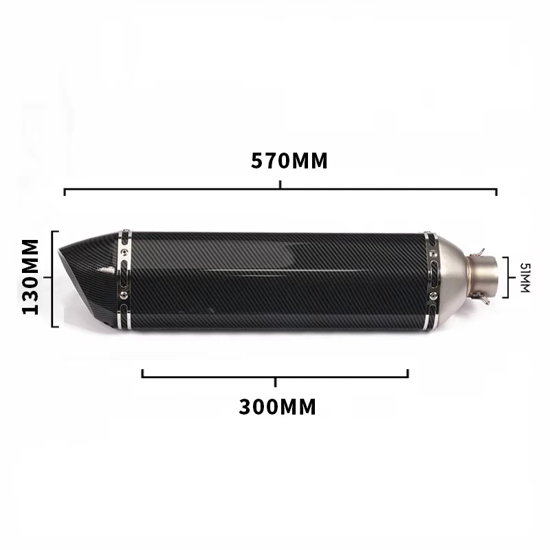 Silenciador escape universal moto 38-51mm inox - imagen 5