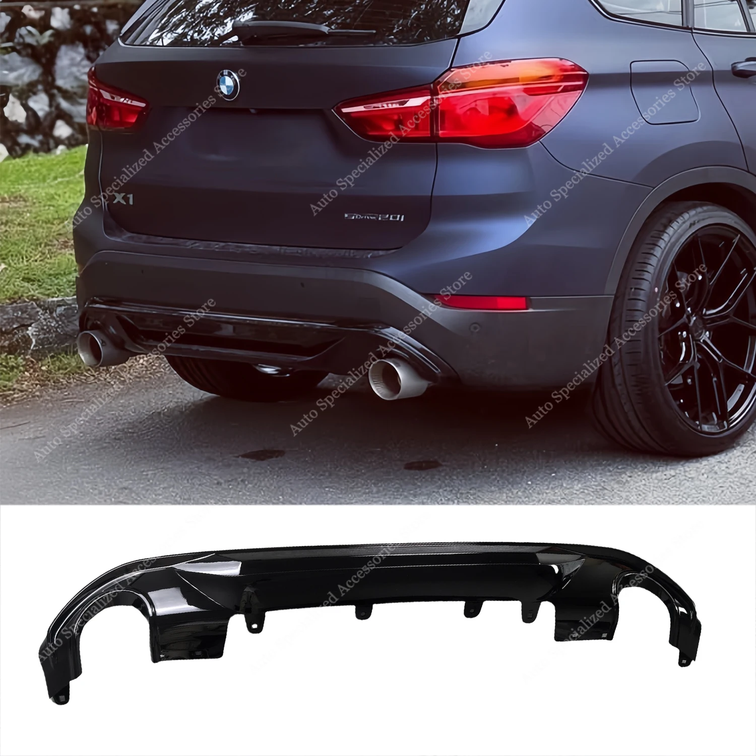 Difusor trasero BMW X1 F48 xLine MP Sport – 20i 20d 25i 25d (2015-2022)