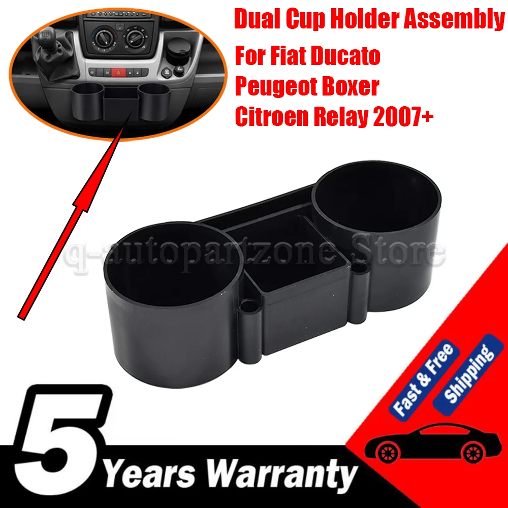 Portavasos doble consola central Ducato Boxer Jumper 2007+ Van