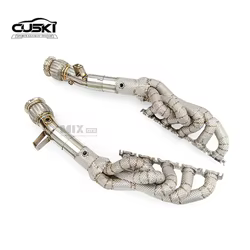 Bajante de escape deportiva inox sin catalizador para Audi R8 V8/V10